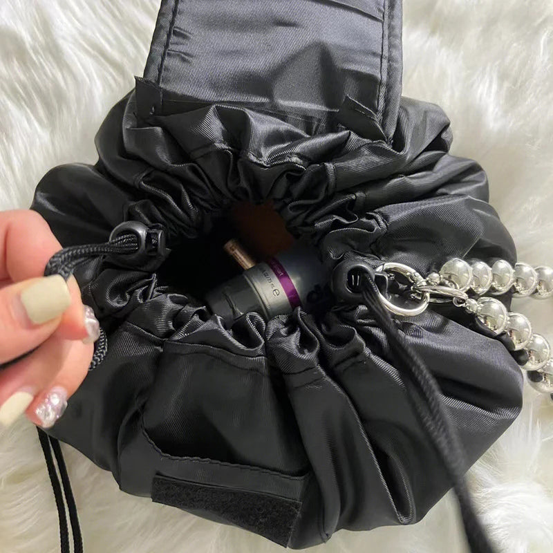 Damen Kulturbeutel Klein für Reisen – Praktische Kosmetiktasche mit Kordelzug 4
