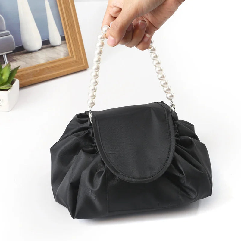 Damen Kulturbeutel Klein für Reisen – Praktische Kosmetiktasche mit Kordelzug 7