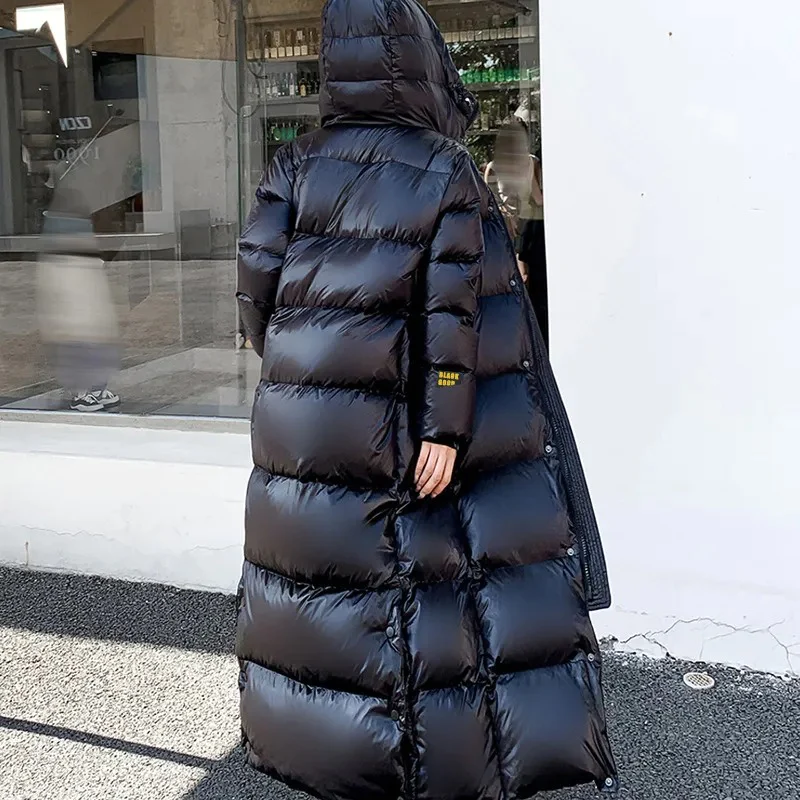 Damen Lange Jacke Wattiert 7