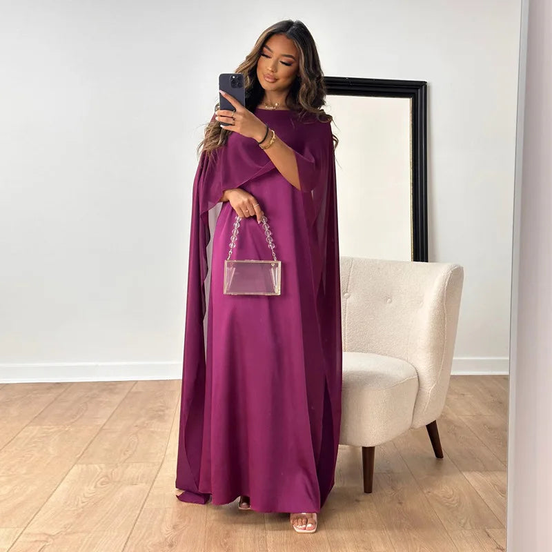 Damen Lange Kleid Fließend Minimalistisch 4