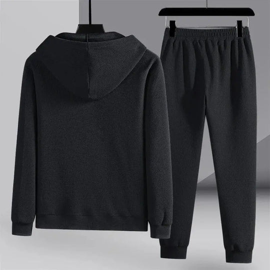 Damen Loungewear Set Waffel Strick Stil 3