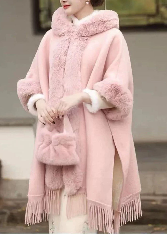 Damen Mantel mit Kapuze und Pelzkragen, Trendy Mäntel für Herbst und Winter 3