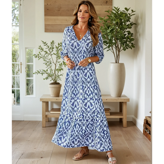 Damen Maxikleid Fließend Leicht 1