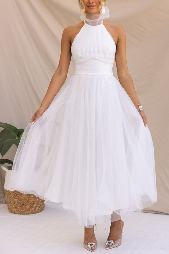 Damen Maxikleid Fließender Rock Stilvoll 11