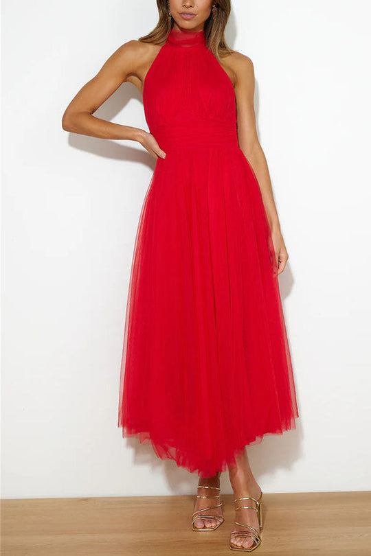 Damen Maxikleid Fließender Rock Stilvoll 7