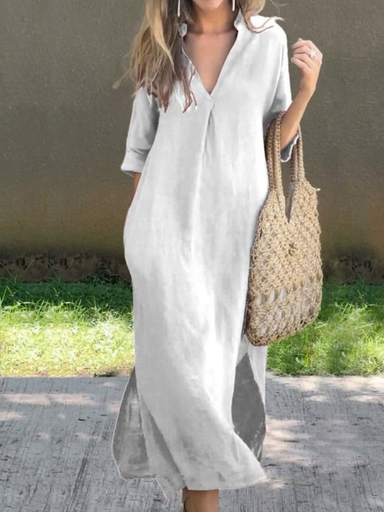 Damen Maxikleid Klassisch Modernes Design 2
