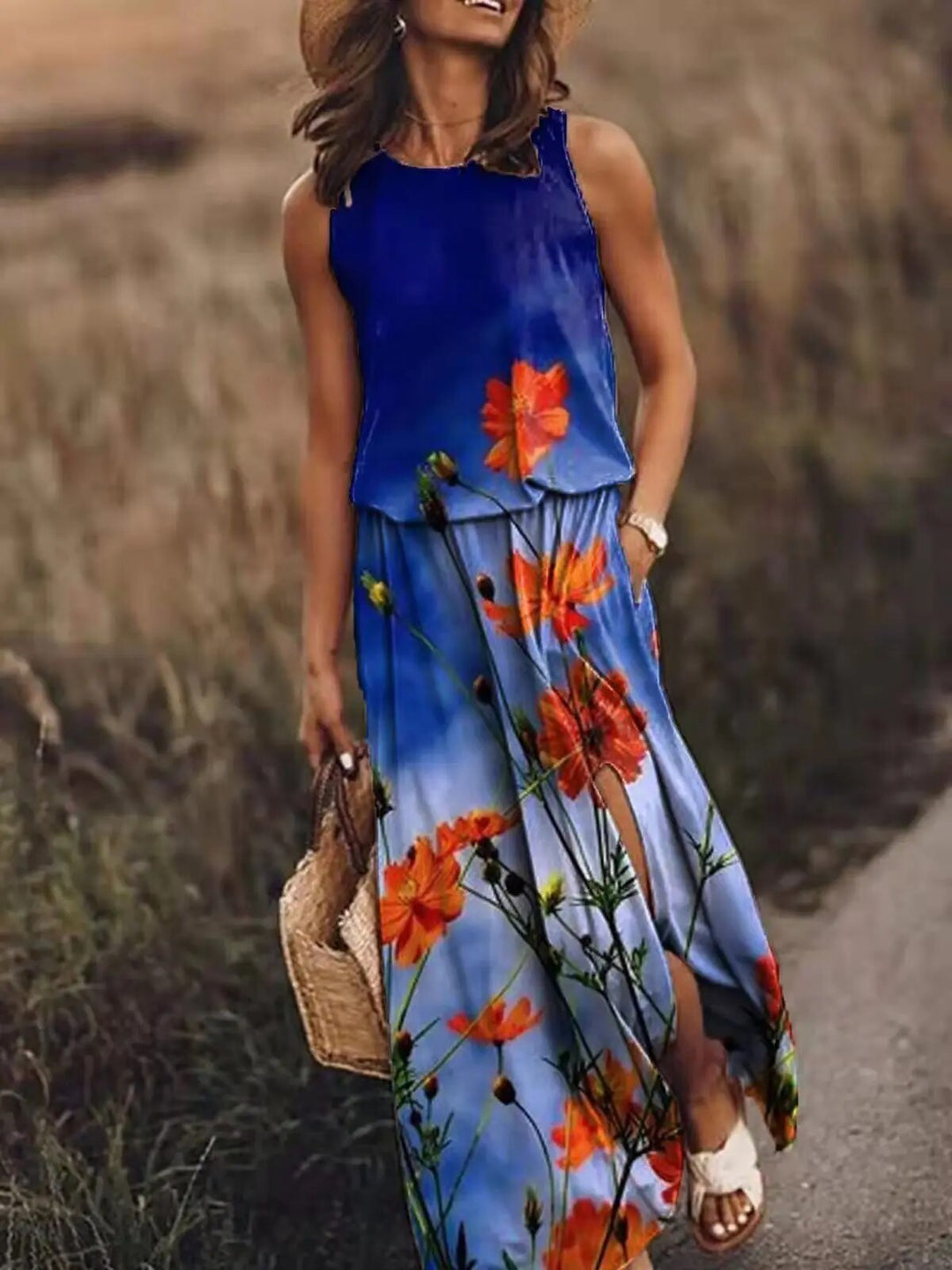 Damen Maxikleid mit einzigartigem Schnitt 1