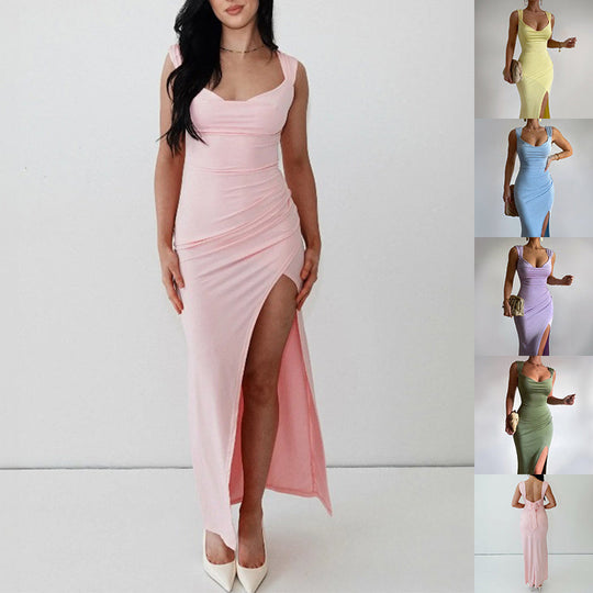 Damen Midikleid mit Bindedetail 2