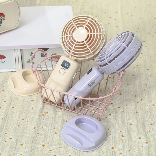 Damen Mini Ventilator USB Tragbar mit LCD-Display und mehreren Geschwindigkeitsstufen 4