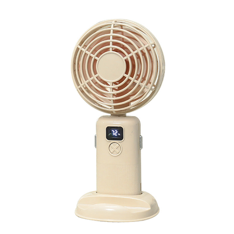 Damen Mini Ventilator USB Tragbar mit LCD-Display und mehreren Geschwindigkeitsstufen 5