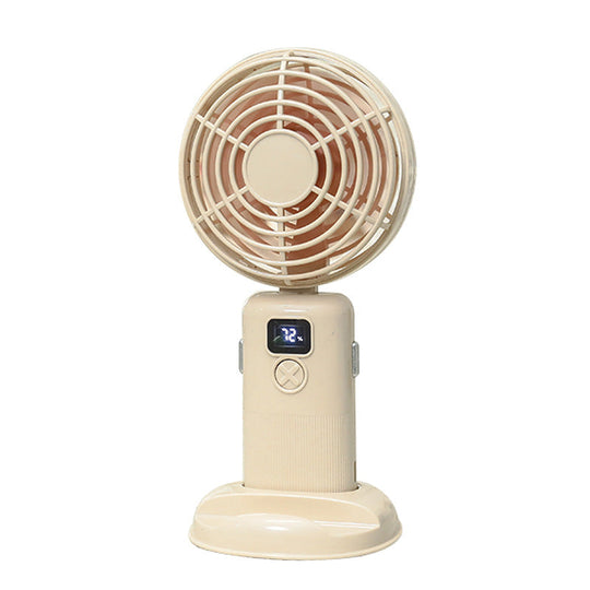 Damen Mini Ventilator USB Tragbar mit LCD-Display und mehreren Geschwindigkeitsstufen 5