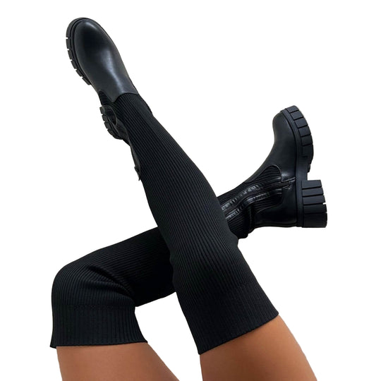 Damen Oberschenkelhohe Stiefel im Trend 0