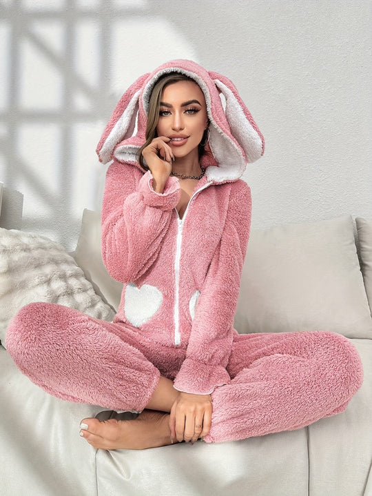 Damen Onesie mit Kapuze für Herbst und Winter 5