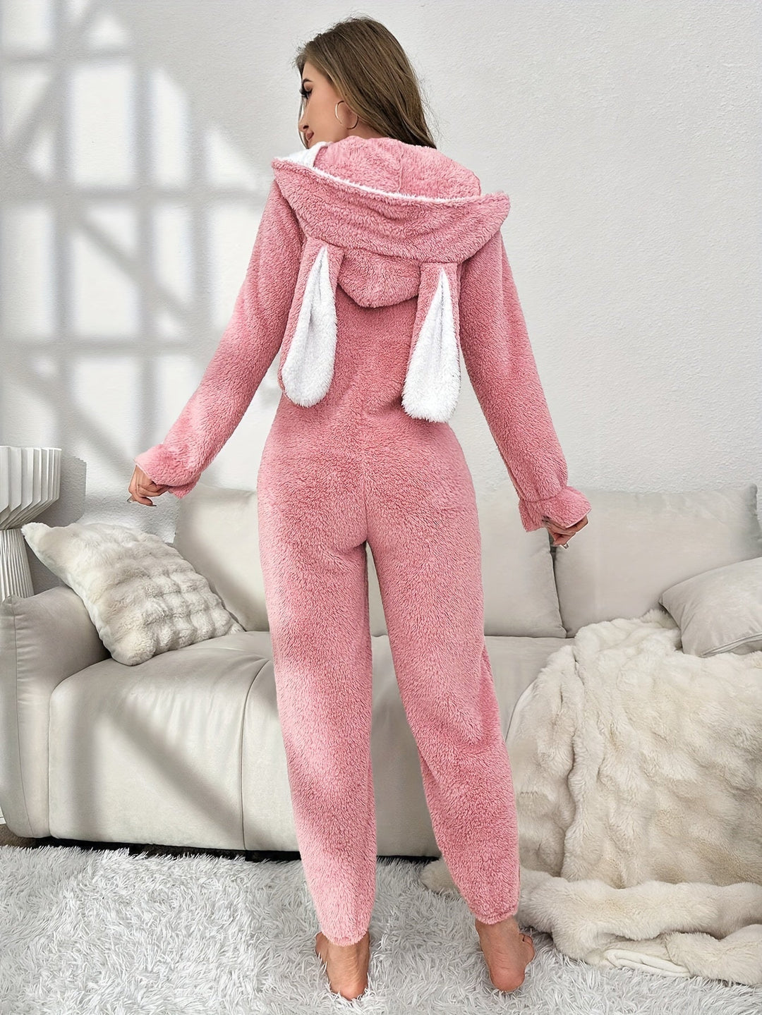 Damen Onesie mit Kapuze für Herbst und Winter 6