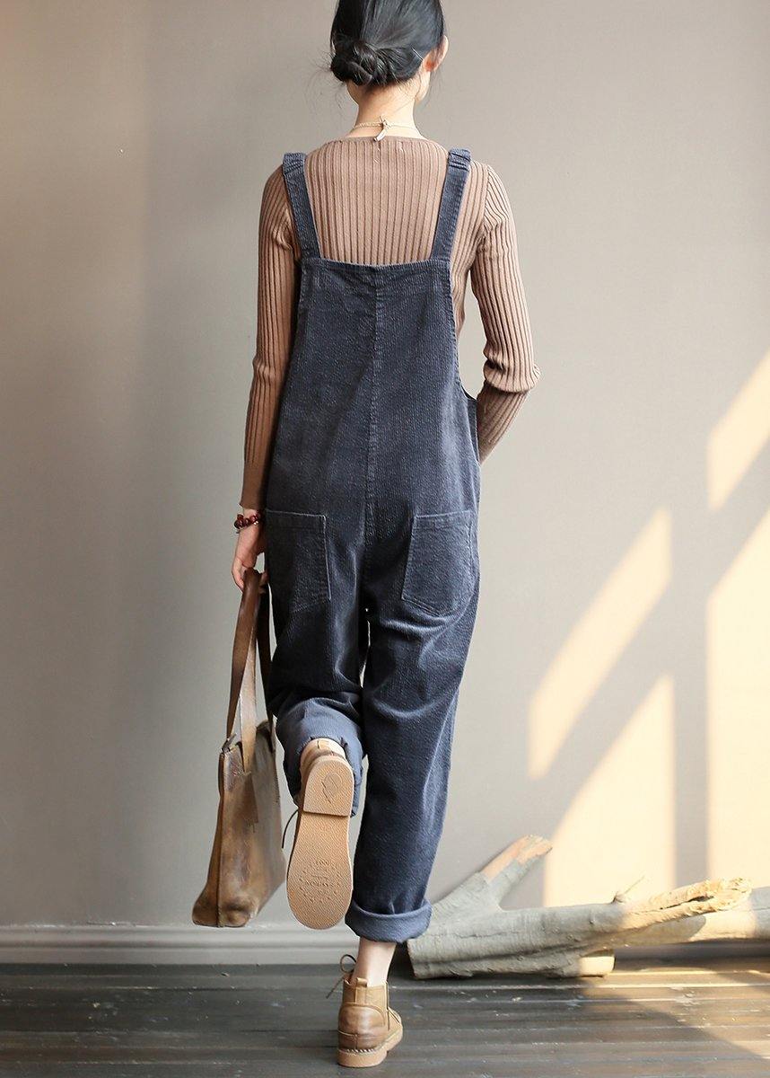 Damen Overall im College-Stil mit weitem Schnitt 3
