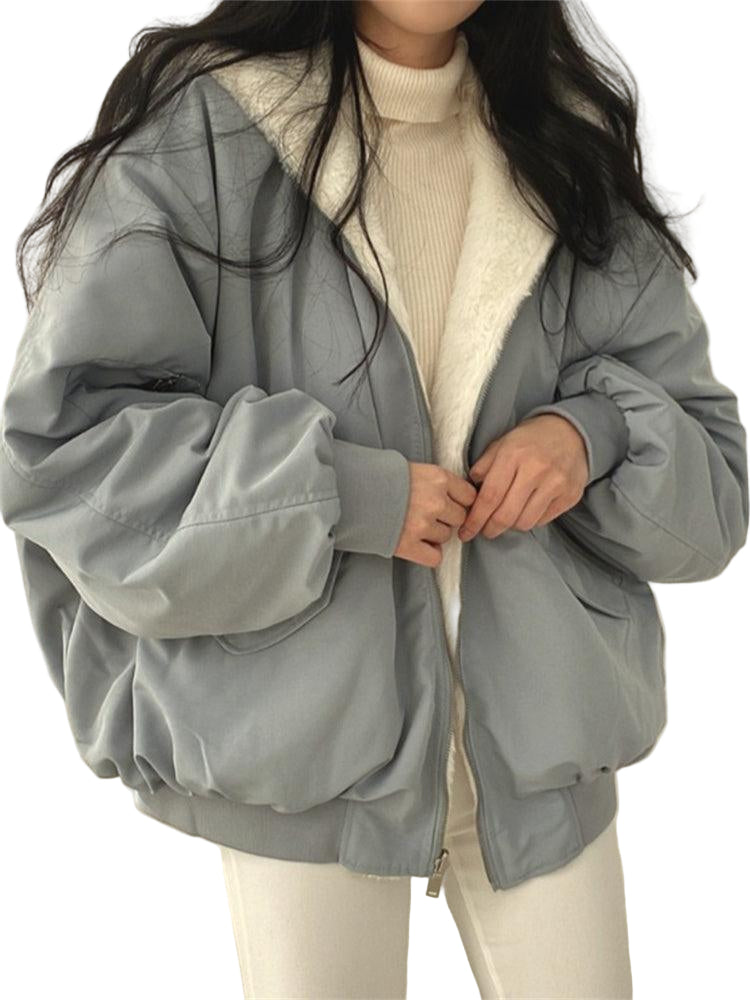 Damen Oversize Winterjacke Modisch 1