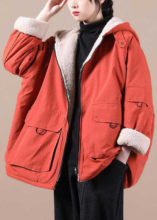 Damen Parka-Mantel mit Kapuze und Reißverschluss 0