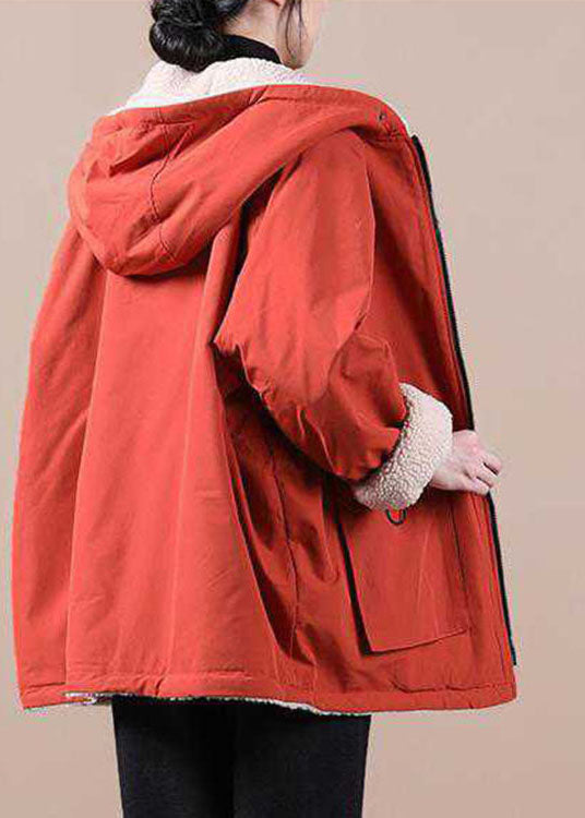 Damen Parka-Mantel mit Kapuze und Reißverschluss 3