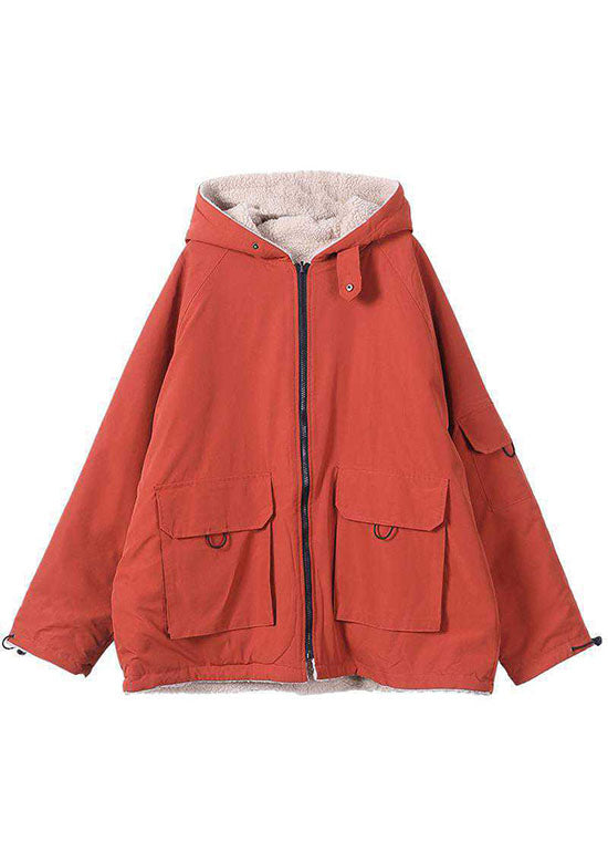 Damen Parka-Mantel mit Kapuze und Reißverschluss 4