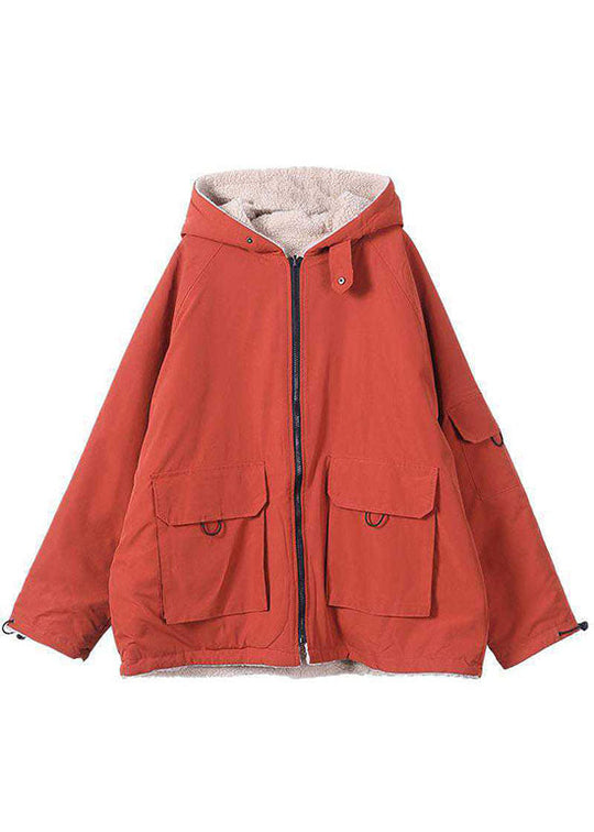 Damen Parka-Mantel mit Kapuze und Reißverschluss 4