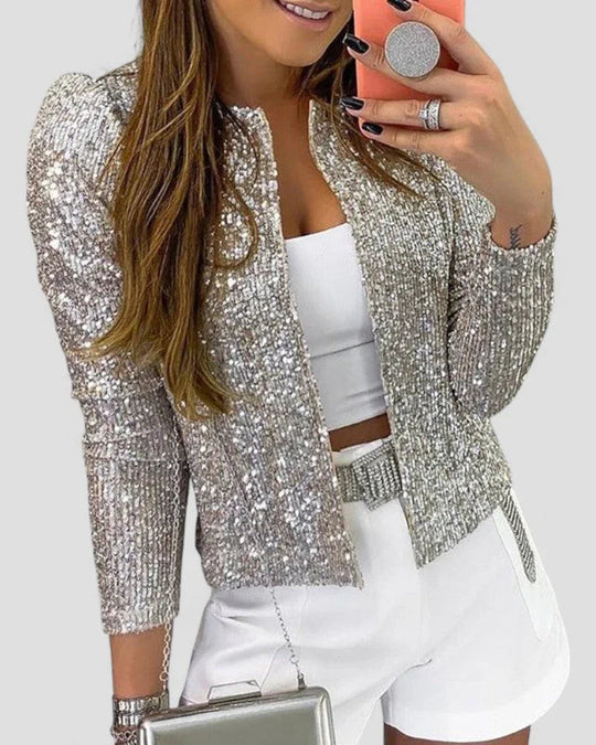Damen Partyjacke mit Pailletten 3