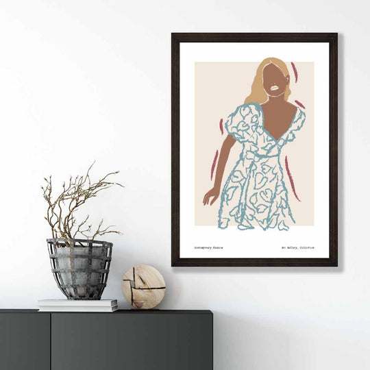 Damen Poster Zeitgenössische Mode Skizze 3