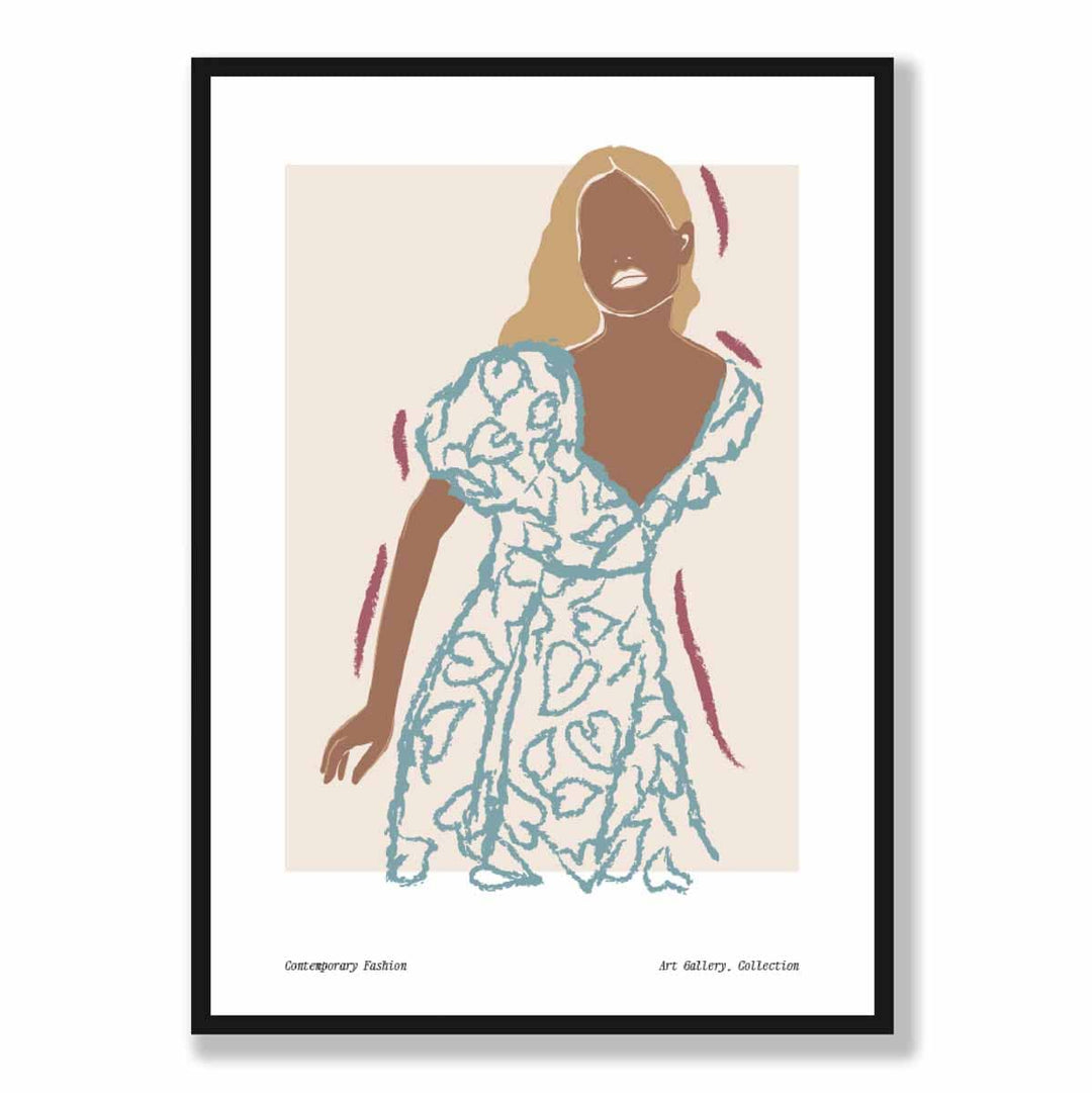 Damen Poster Zeitgenössische Mode Skizze 5