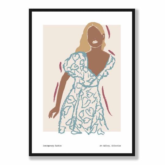 Damen Poster Zeitgenössische Mode Skizze 5