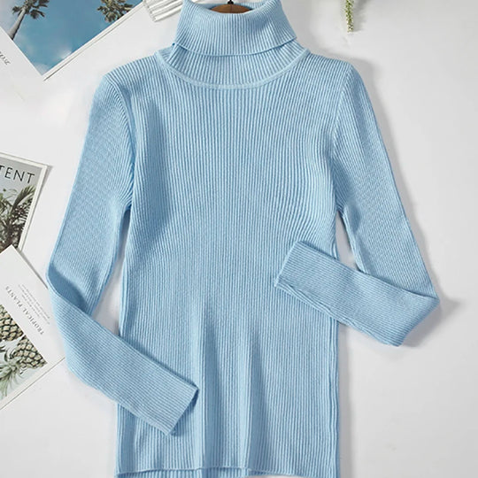 Damen Pullover mit Rollkragen Strick Cashmere für Herbst und Winter 14