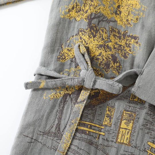 Damen Pyjama Set Kimono Aquarell Design für Entspannte Nächte und Gemütliche Stunden 5
