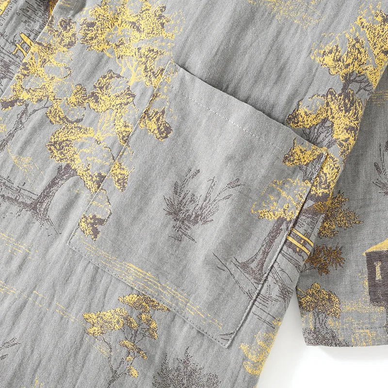 Damen Pyjama Set Kimono Aquarell Design für Entspannte Nächte und Gemütliche Stunden 8