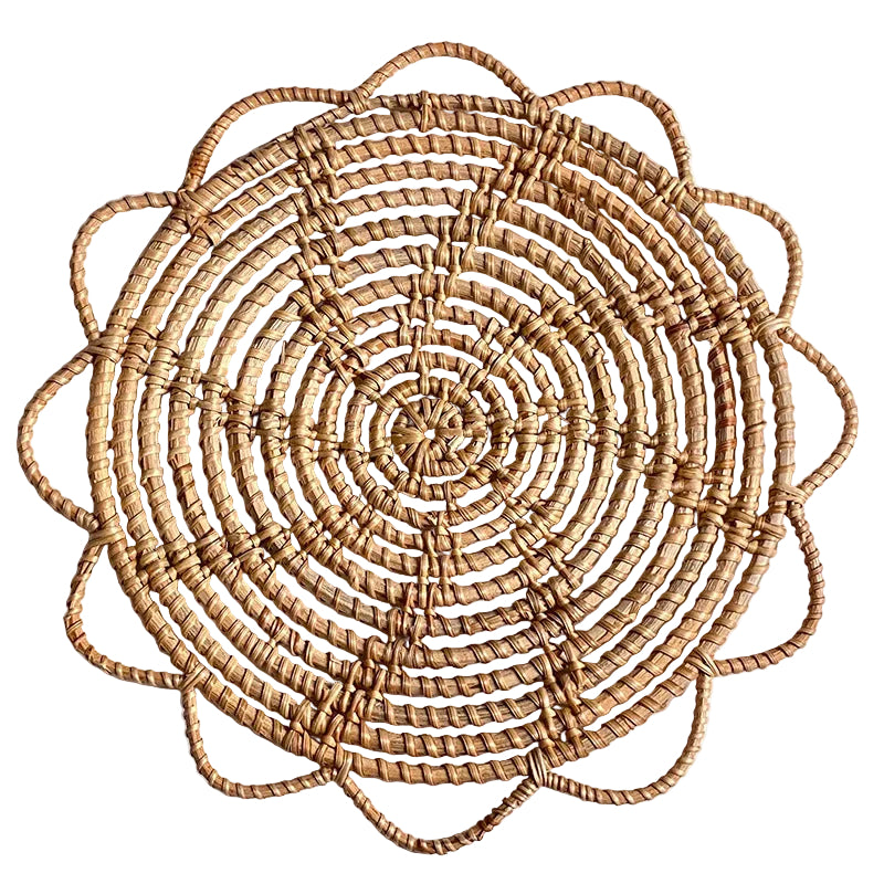 Damen Rattan Tischset Handgefertigt 6