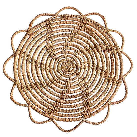 Damen Rattan Tischset Handgefertigt 6