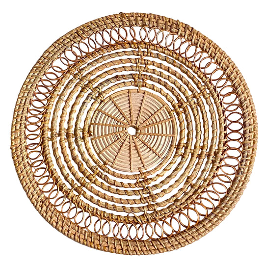 Damen Rattan Tischset Handgefertigt 9