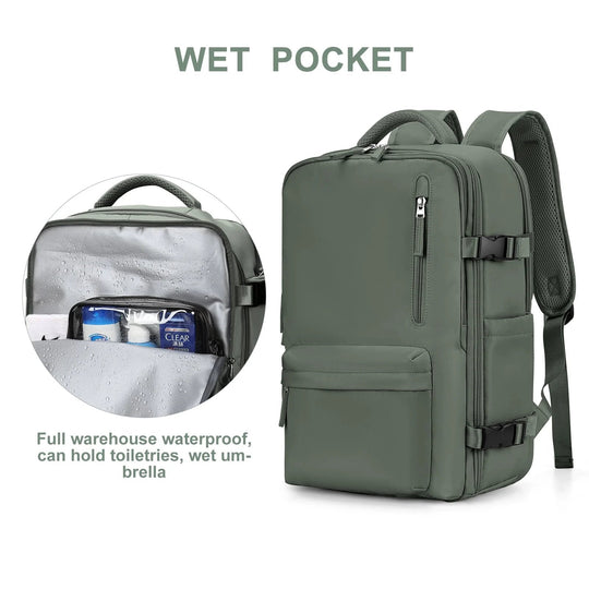 Damen Reiserucksack Mit USB-Anschluss Und Diebstahlschutz Für Reisen Und Alltag 4