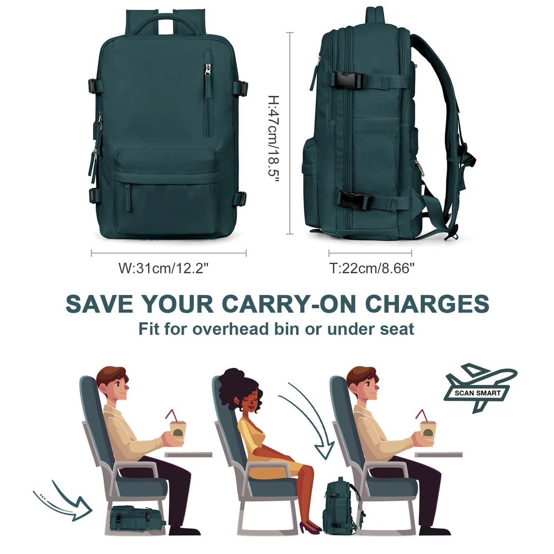 Damen Reiserucksack Mit USB-Anschluss Und Diebstahlschutz Für Reisen Und Alltag 6