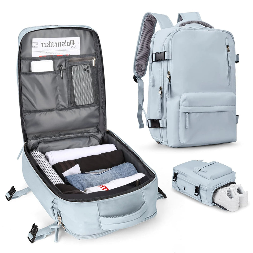 Damen Reiserucksack Mit USB-Anschluss Und Diebstahlschutz Für Reisen Und Alltag 8