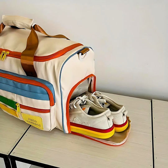 Damen Reisetasche Weekender Stilvoll Hochwertiges Material mit Fächern für Organisation 1