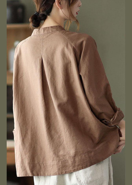 Damen Retro O-Neck Langarm Top 3