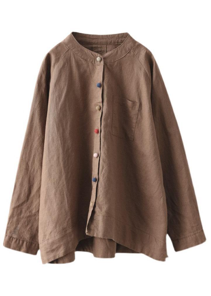 Damen Retro O-Neck Langarm Top 4