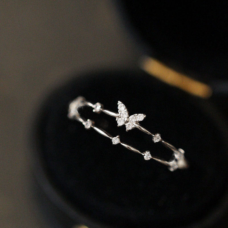 Damen Ring Schmetterlingsdesign 3