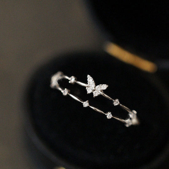 Damen Ring Schmetterlingsdesign 3