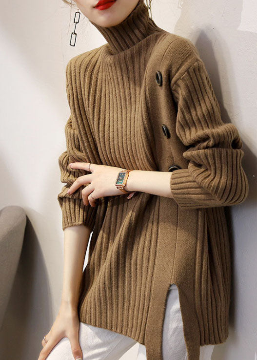Damen Rollkragenpullover Strick für Herbst und Winter 0