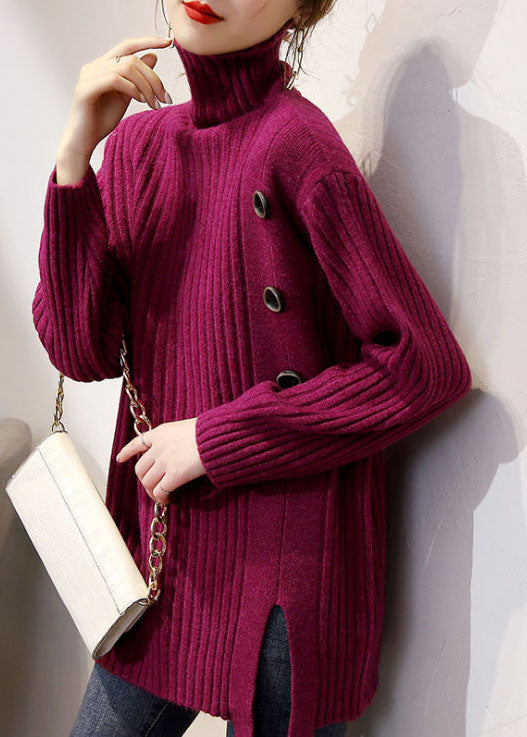 Damen Rollkragenpullover Strick für Herbst und Winter 2