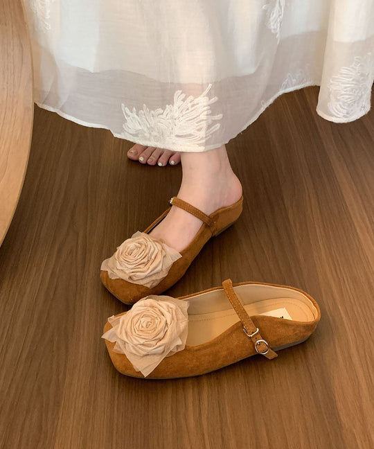 Damen Sandalen Slide mit Blumenmuster für Sommerliche Outfits 0