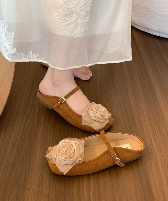 Damen Sandalen Slide mit Blumenmuster für Sommerliche Outfits 2