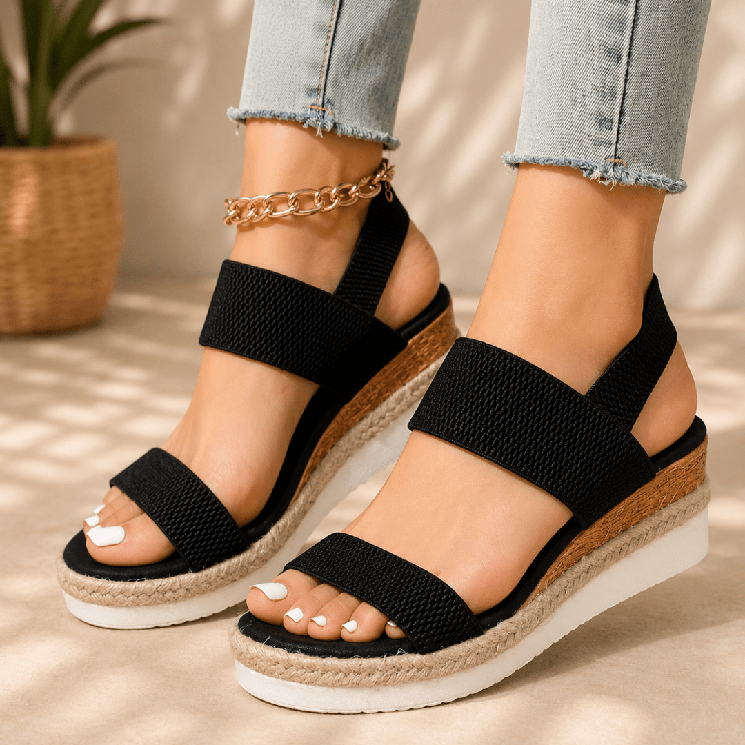 Damen Sandalen mit gepolsterter Sohle 2