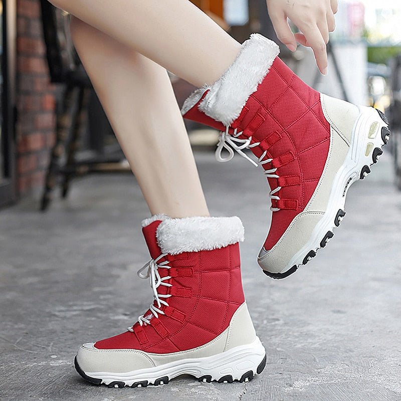 Damen Schneestiefel Warm gefüttert 4