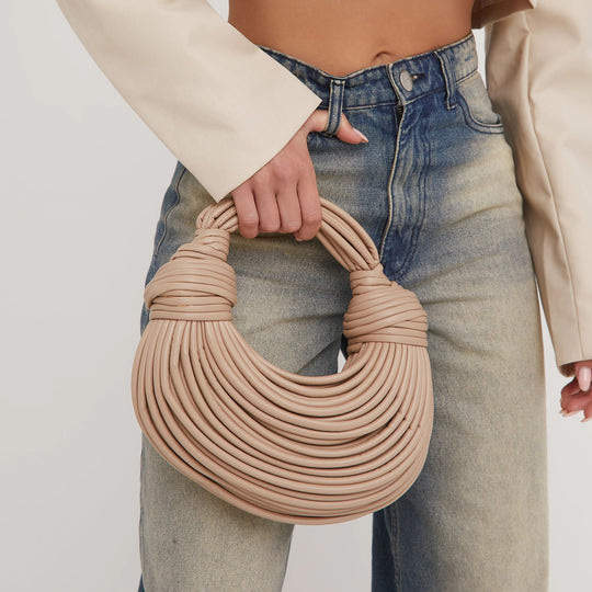 Damen Schultertasche mit Knotendetail 10