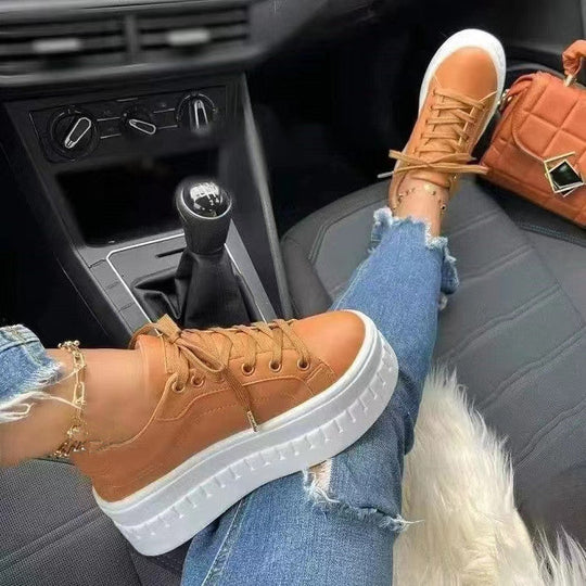 Damen Sneaker Plateau Modern und Bequem 4
